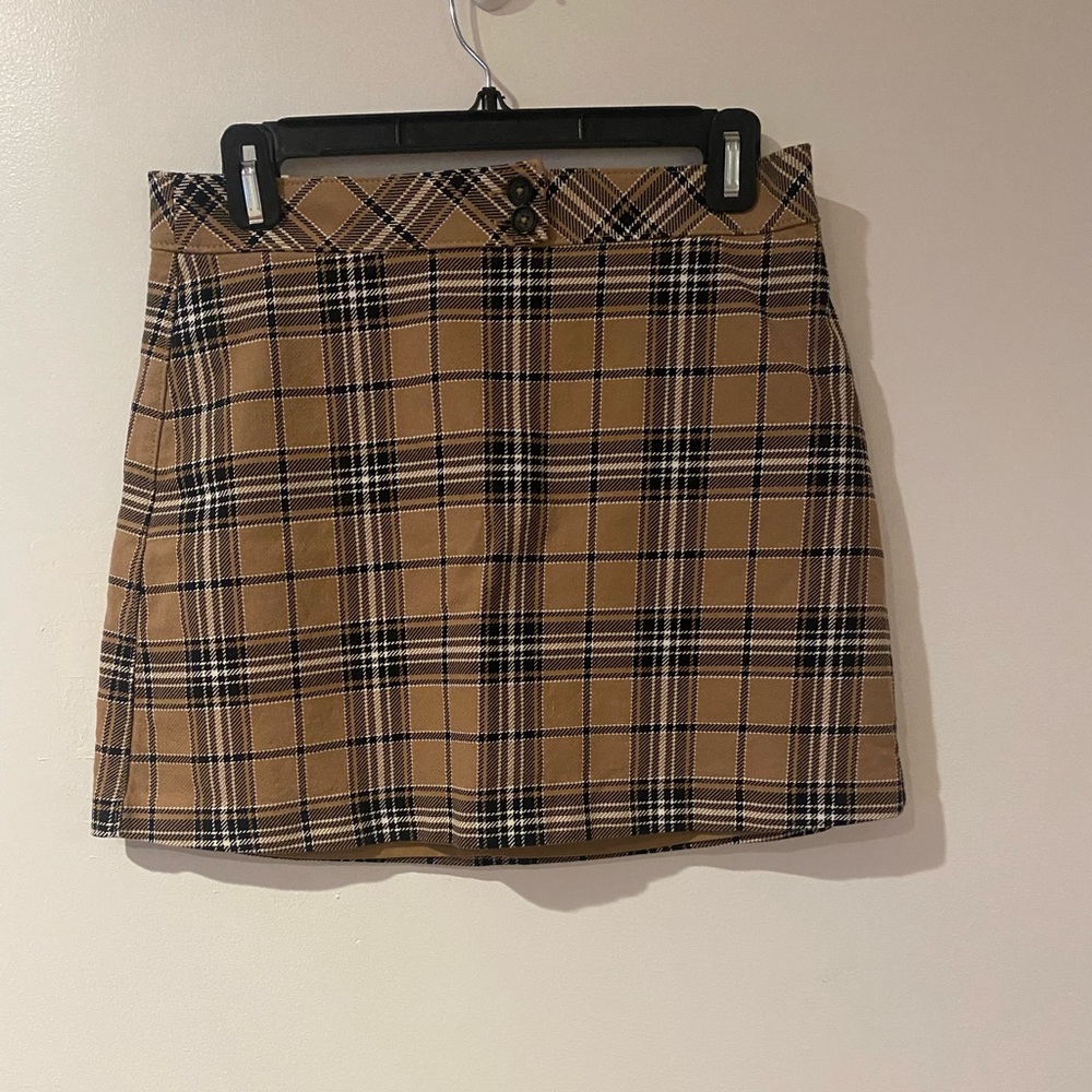 3FOR30 - Express High Waisted Plaid A-Line Mini Skirt